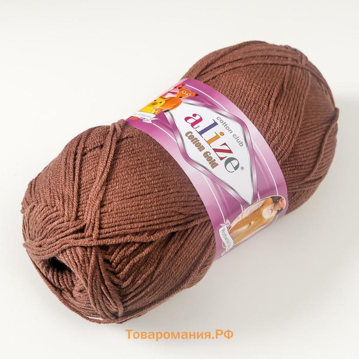 Пряжа для вязания спицами, крючком ALIZE, Cotton Gold, 55% хлопок, 45% акрил, 330 м/100 г, (493)