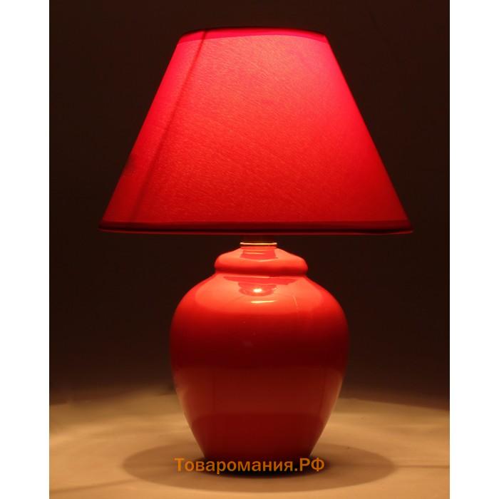 Лампа настольная "Азалия", 220V, красная RISALUX