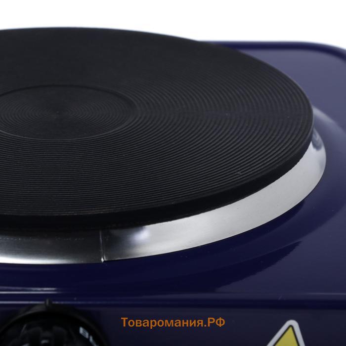 Плитка электрическая HOMESTAR HS-1104, 2000 Вт, 2 конфорки, цвет "сапфир"