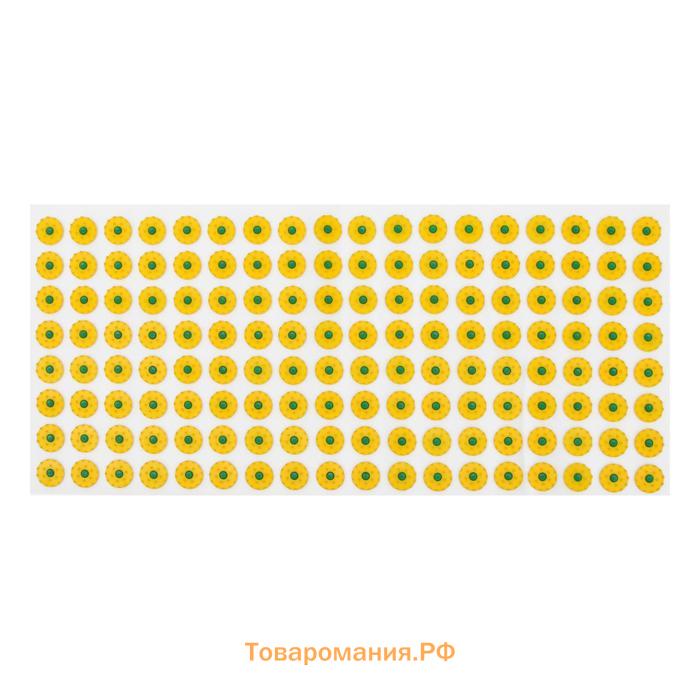 Аппликатор "Кузнецова", 144 колючки, спанбонд, 26 х 56 см, жёлтый.