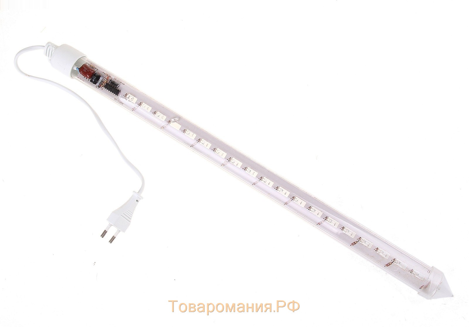 Гирлянда «Сосулька» тающая 0.3 м, IP44, прозрачная нить, 18 LED, свечение белое, переливы, 220 В