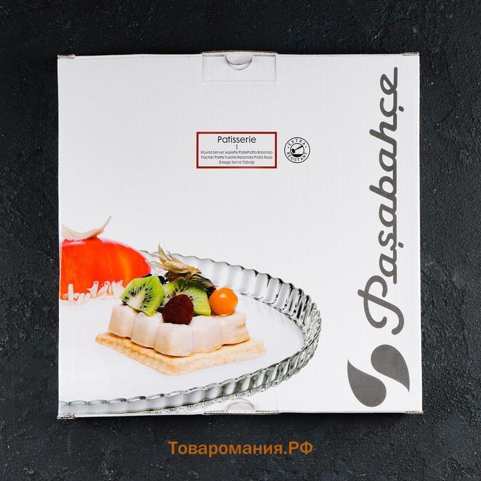 Блюдо стеклянное Patisserie, d=24 см, цвет прозрачный