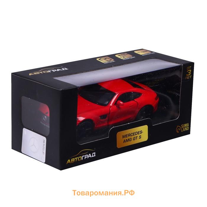 Машина металлическая MERCEDES-AMG GT S, 1:32, открываются двери, инерция, цвет красный