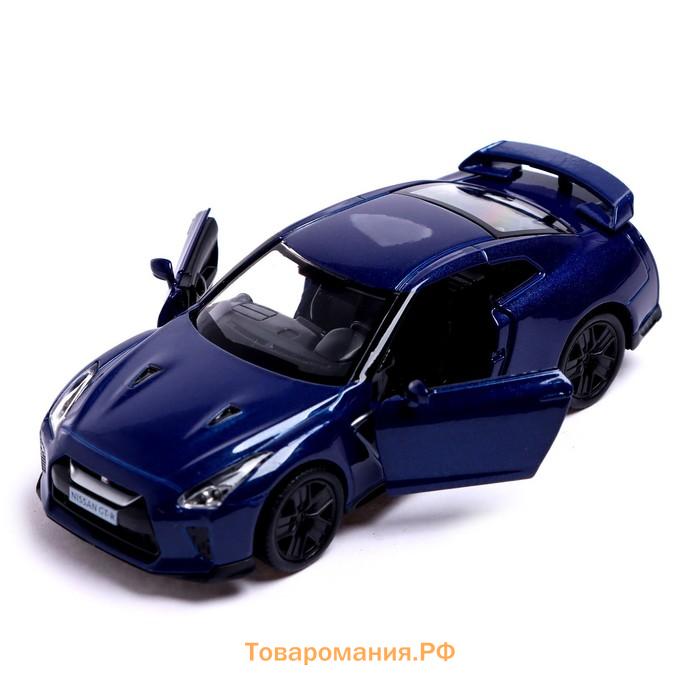 Машина металлическая NISSAN GT-R (R35), 1:32, открываются двери, инерция, цвет синий