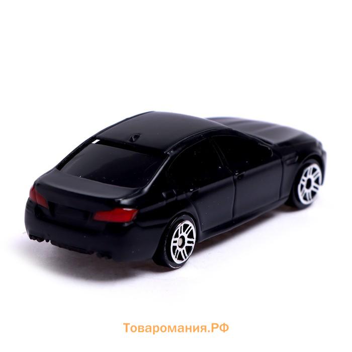 Машина металлическая BMW M5, 1:64, цвет черный матовый