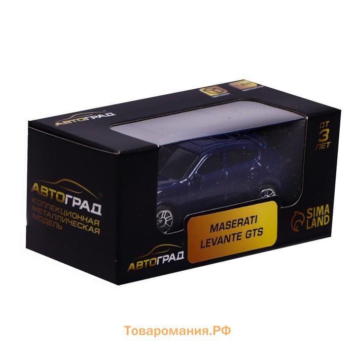 Машина металлическая MASERATI LEVANTE GTS, 1:64, цвет синий