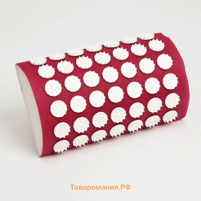 Аппликатор Кузнецова, валик для шеи, спанбонд, красный, 14 x 23 см.