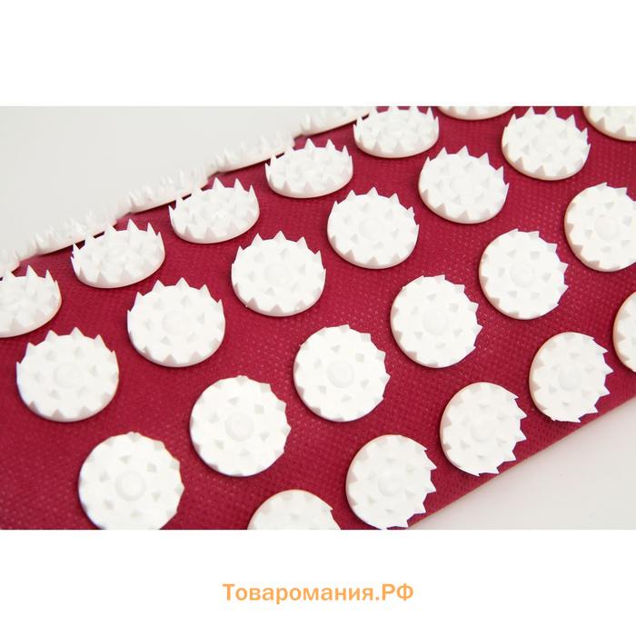 Аппликатор Кузнецова, валик для шеи, спанбонд, красный, 14 x 23 см.