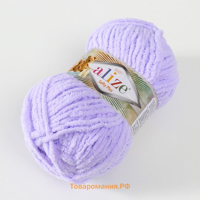 Плюшевая пряжа для вязания спицами, крючком ALIZE, Softy Plus, 100% микрополиэстер, 120 м/100 г, (146)