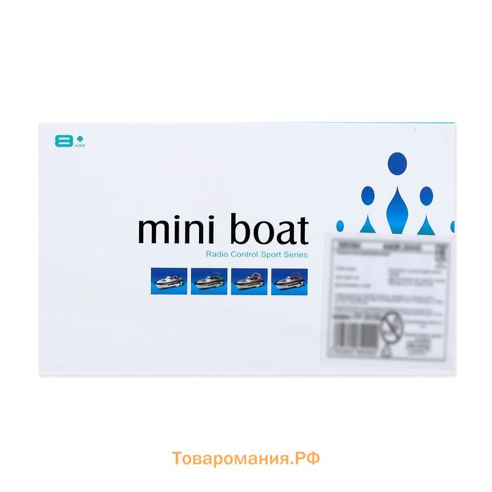 Катер радиоуправляемый Mini Boat, работает от аккумулятора, цвет красный