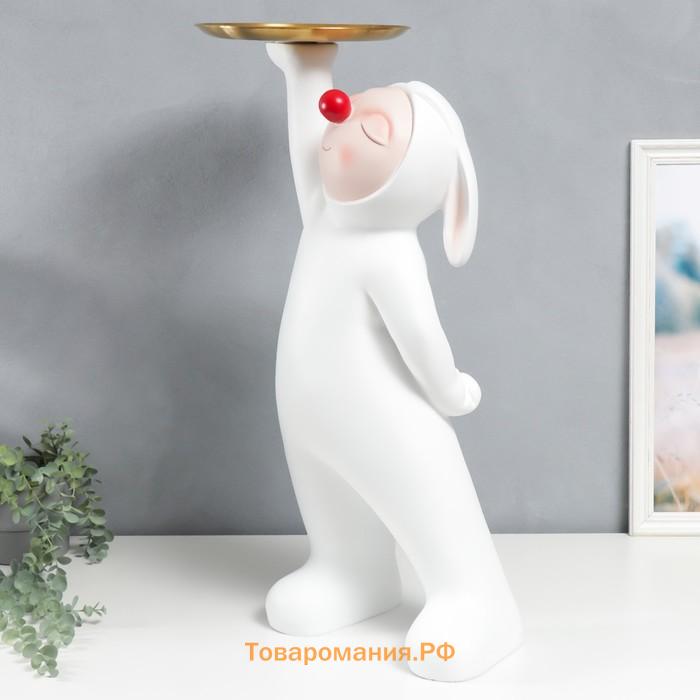 Сувенир полистоун подставка "Клоун-малыш в костюме зайчика" 76,5х31х46 см