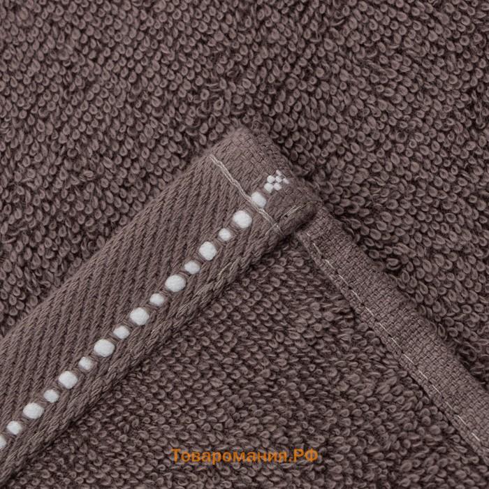Полотенце махровое Лондон 70х140 см, серо-коричневый, 100% хлопок , 430г/м