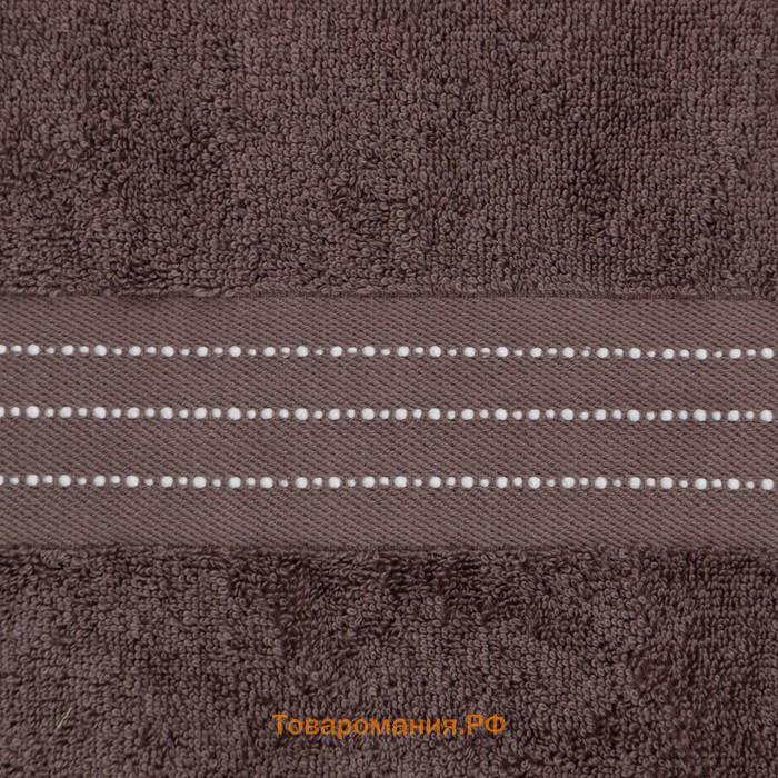 Полотенце махровое Лондон 50х90 см, серо-коричневый, 100% хлопок , 430г/м