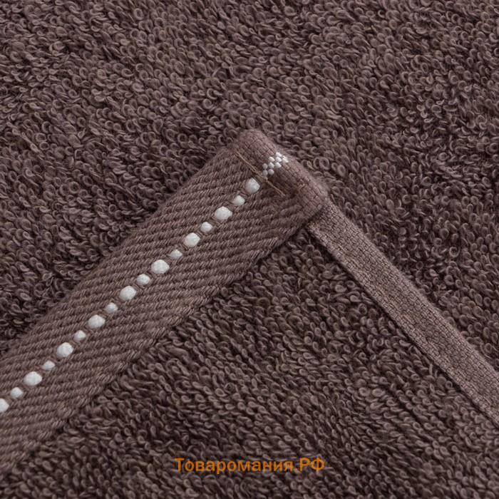 Полотенце махровое Лондон 50х90 см, серо-коричневый, 100% хлопок , 430г/м
