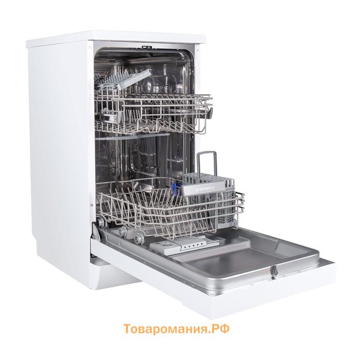 Посудомоечная машина MAUNFELD MWF08S, класс А++, 9 комплектов, 5 программ, белая