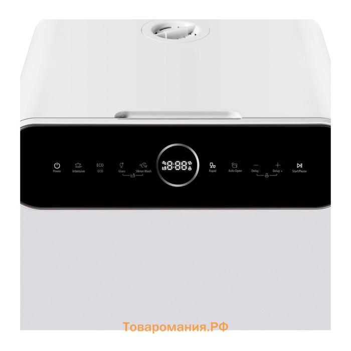 Посудомоечная машина MAUNFELD MWF06IM, класс В, 3 комплекта, 6 программ, бело-чёрная