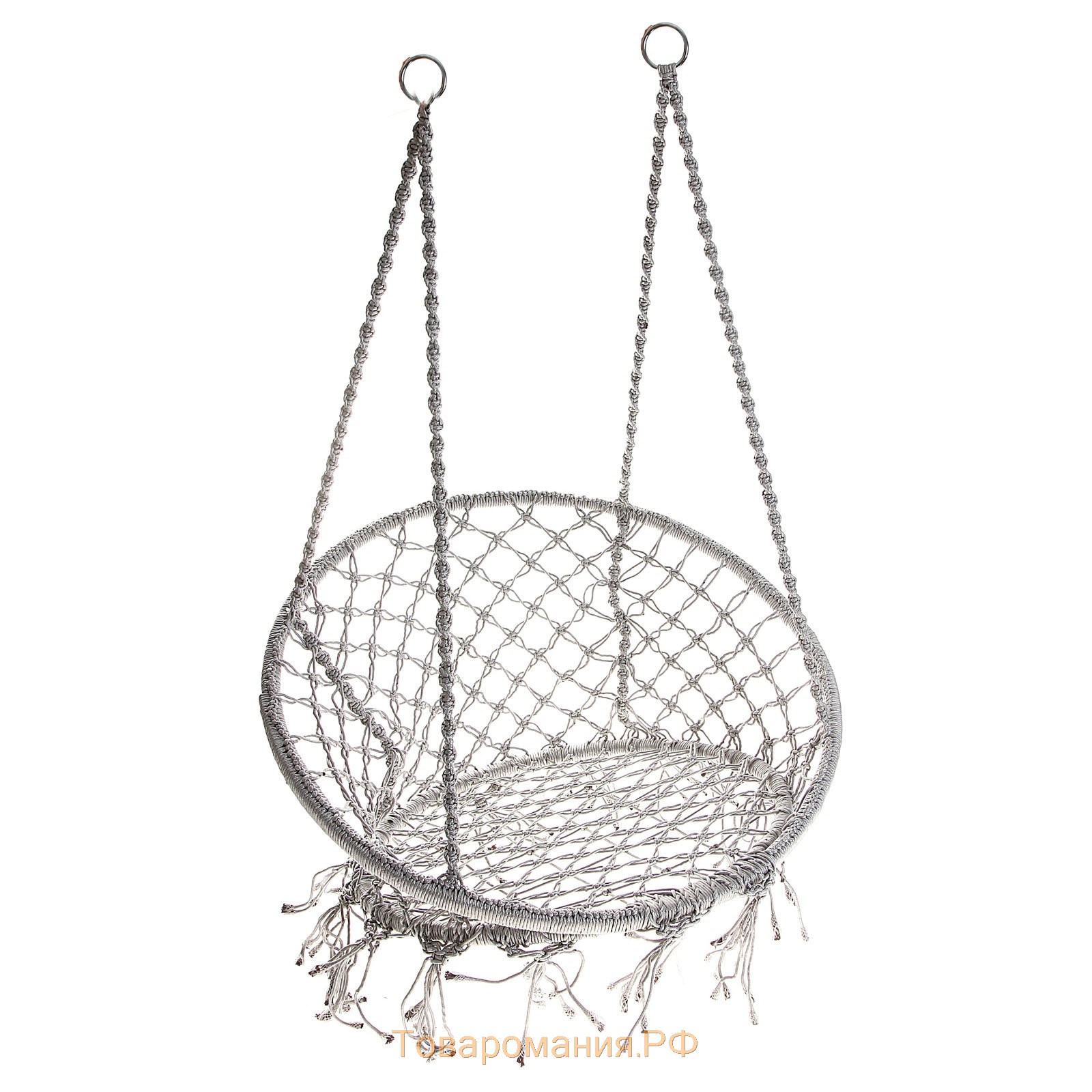 Кресло гамак подвесное плетёное (80х120 см, до 120 кг, хлопок, сталь) КНР