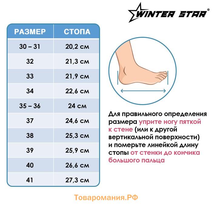 Коньки фигурные Winter Star с мехом, р. 36