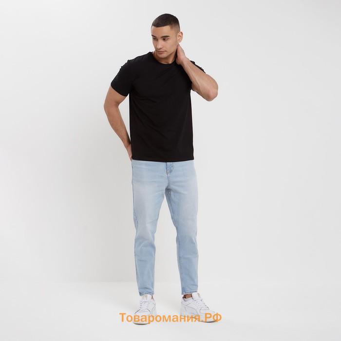 Футболка мужская MINAKU SLIM FIT: цвет чёрный, р-р 42