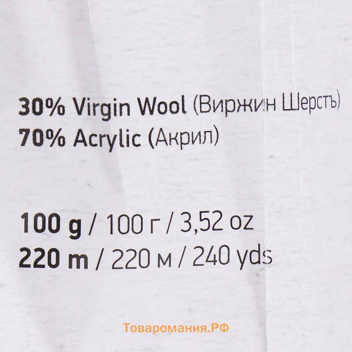 Пряжа для вязания спицами, крючком YarnArt, Shetland, 30% шерсть верджин, 70% акрил, 220 м/100 г, (535 бел беж сер)