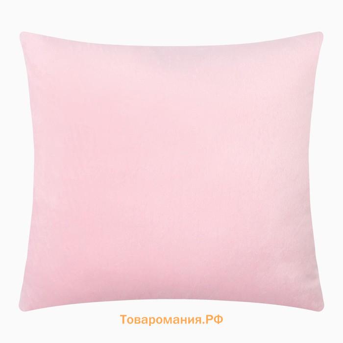 Подушка декоративная  цв. розовый, 30*30см, велюр