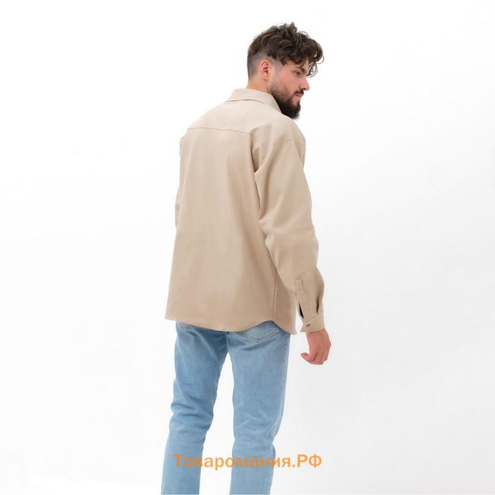 Рубашка мужская MIST oversize размер 54, молочный