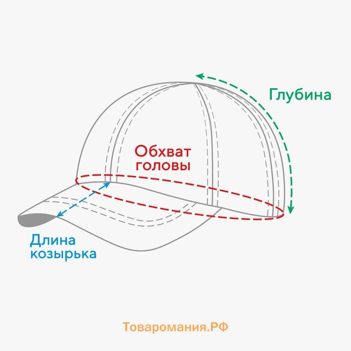 Кепка MINAKU "Smile", цвет серый, размер 56-58