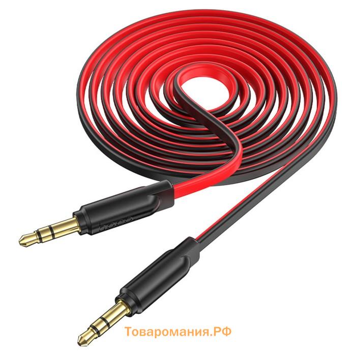 Кабель Hoco UPA16, Jack 3.5 мм (m) - Jack 3.5 мм (m), 1 м, TPE, красный