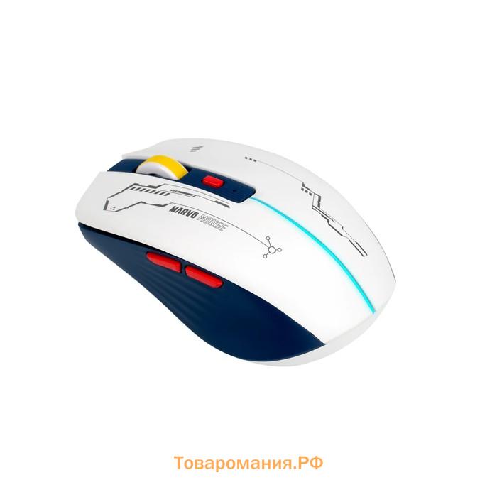 Мышь Marvo M796W, игровая, беспроводная, оптическая, RGB , 3200 dpi, белая