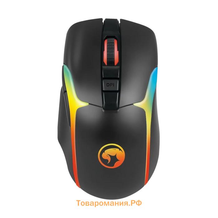 Мышь Marvo M729W Pro, игровая,беспроводная, съемный Type-C, оптическая, RGB, 8000 dpi,чёрная