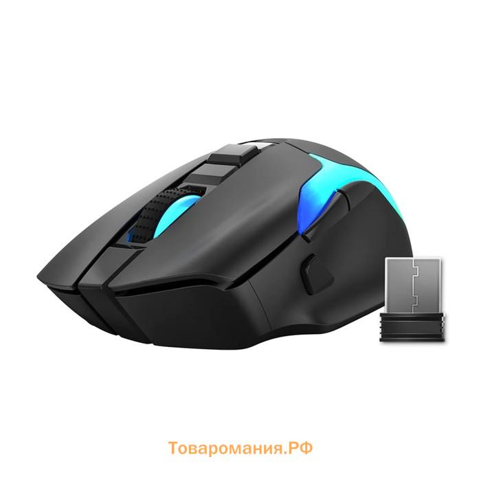 Мышь Marvo M729W Pro, игровая,беспроводная, съемный Type-C, оптическая, RGB, 8000 dpi,чёрная