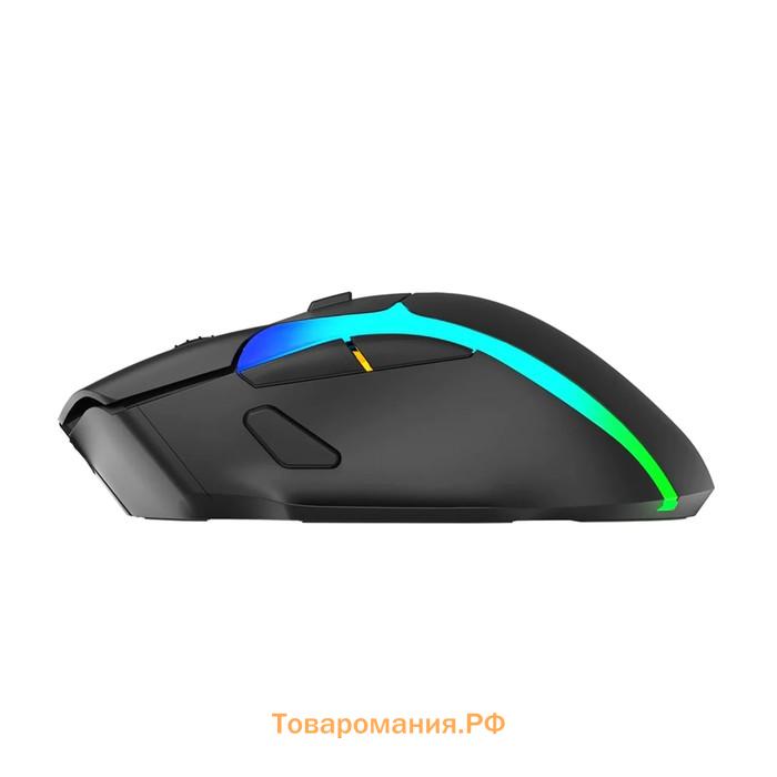 Мышь Marvo M729W Pro, игровая,беспроводная, съемный Type-C, оптическая, RGB, 8000 dpi,чёрная