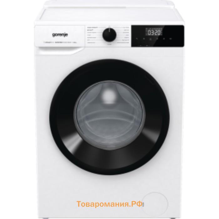 Стиральная машина Gorenje WNHPI60SCSIR, с баком, класс А, 1000 об/мин, до 6 кг, бело-чёрная