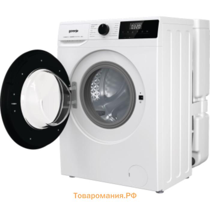 Стиральная машина Gorenje WNHPI60SCSIR, с баком, класс А, 1000 об/мин, до 6 кг, бело-чёрная