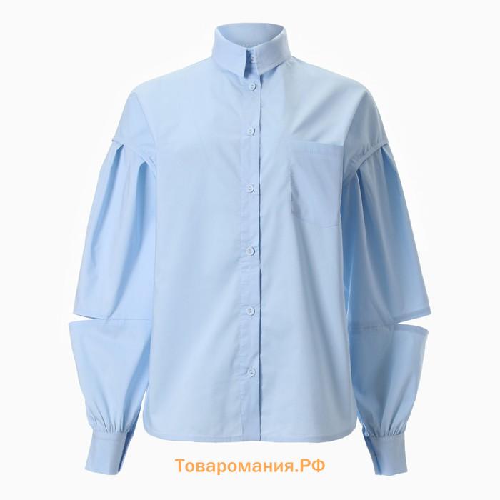 Блузка женская  MINAKU: Casual collection цвет голубой, р-р 52