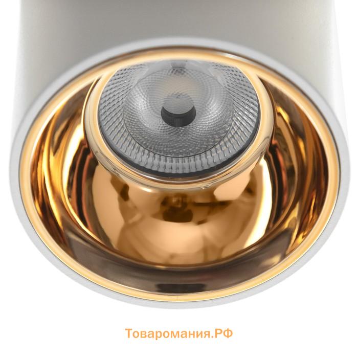 Светильник "Роллфи" LED 4000К 10Вт DIM220 IP54 белый золото 7,5х7,5х10см