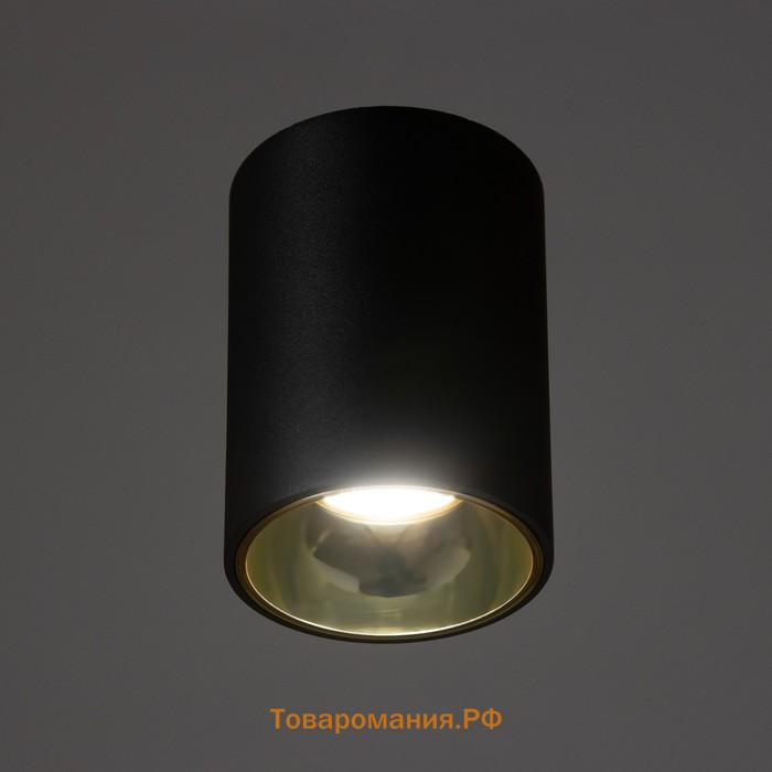 Светильник "Роллфи" LED 4000К 10Вт DIM220 IP54 черный золото 7,5х7,5х10см