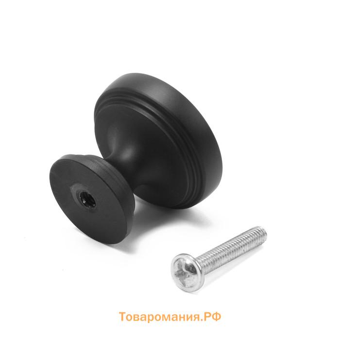 Ручка-кнопка CAPPIO PK322, d=30 мм, цвет черный