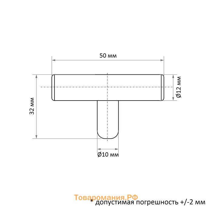 Ручка-кнопка CAPPIO PK332 LIGHT, d=12 мм, цвет сатиновый никель