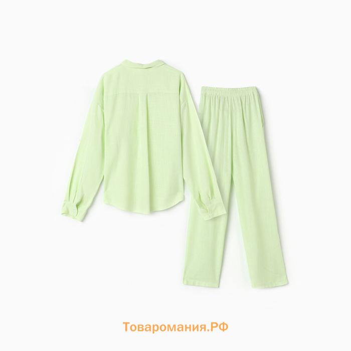 Пижама женская (рубашка и брюки) KAFTAN Lime series р. 44-46