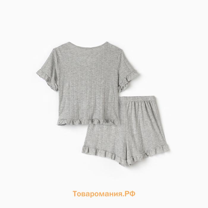 Пижама женская (футболка и шорты) KAFTAN Gray р. 52-54