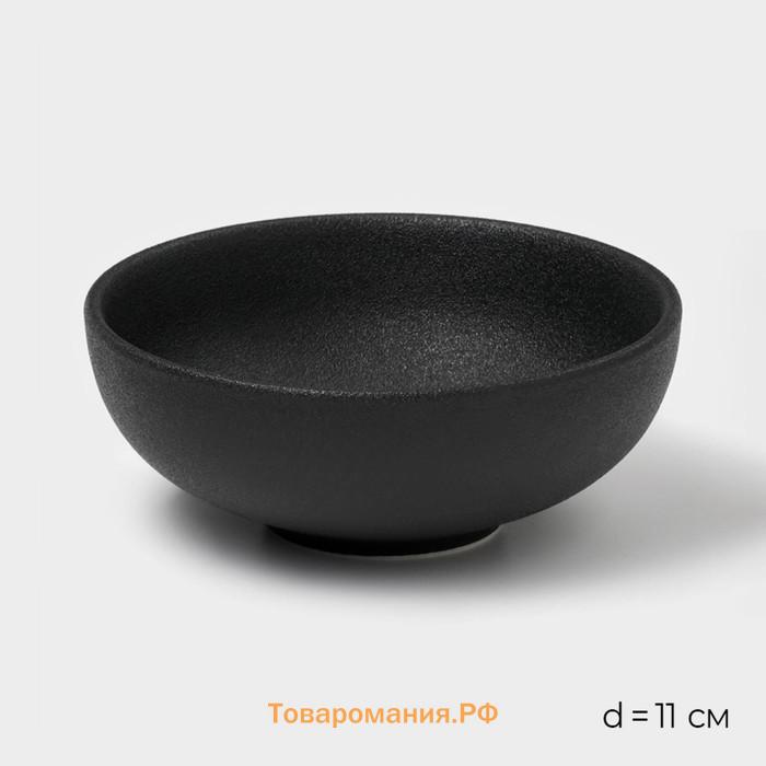 Салатинки Magistro Carbon, 250/650/1,2 л, d=11/16/19,5 см, набор 3 шт, керамика, чёрные