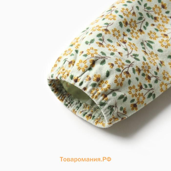 Платье для девочки MINAKU: Cotton collection цвет фисташковый, р-р 104