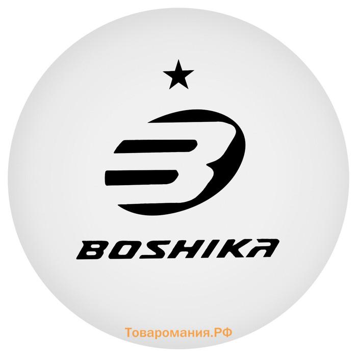 Набор мячей для настольного тенниса BOSHIKA Beginner 1*, d=40+ мм, 6 шт., цвет белый