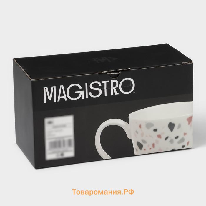 Набор кружек Magistro Terazzo, 350 мл, 2 шт, фарфор, белый