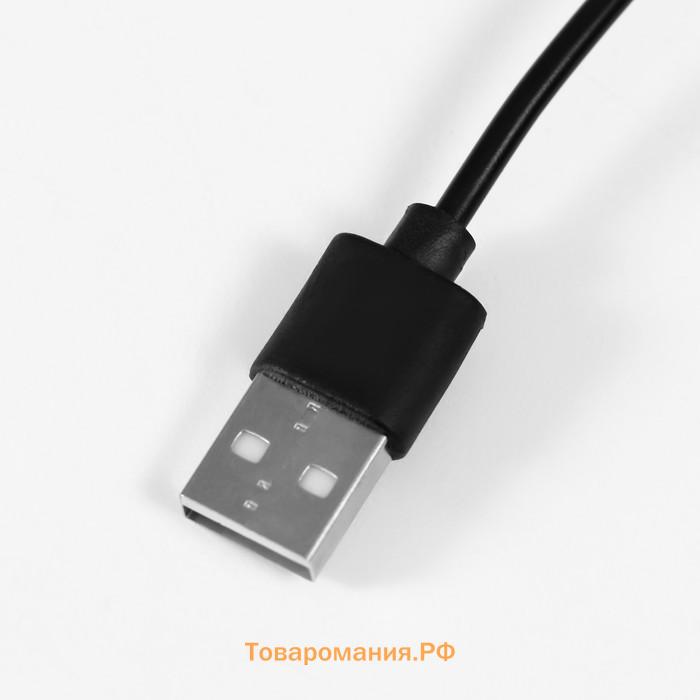 Лампа-лупа  х7 для творчества LEDx6 от 3АAA+ USB линза d=5,5 см 2,6х9х19 см