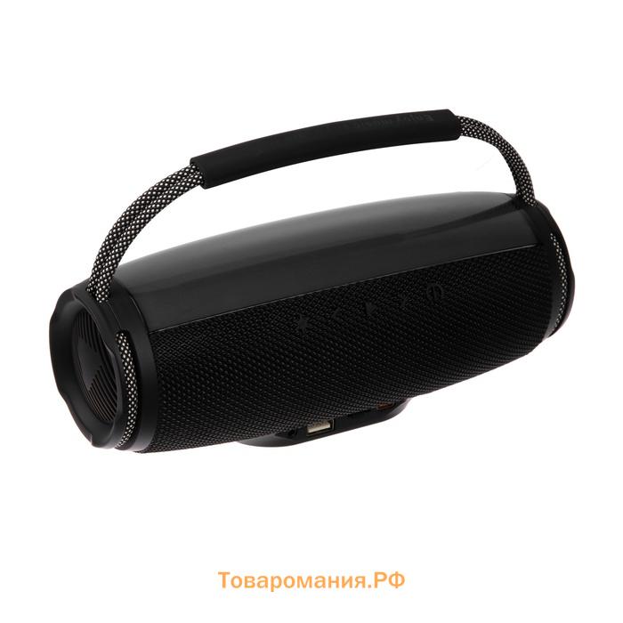 Портативная колонка Pulse6, 12 Вт, 1800 мАч. BT5.3, подсветка, micro SD, чёрная