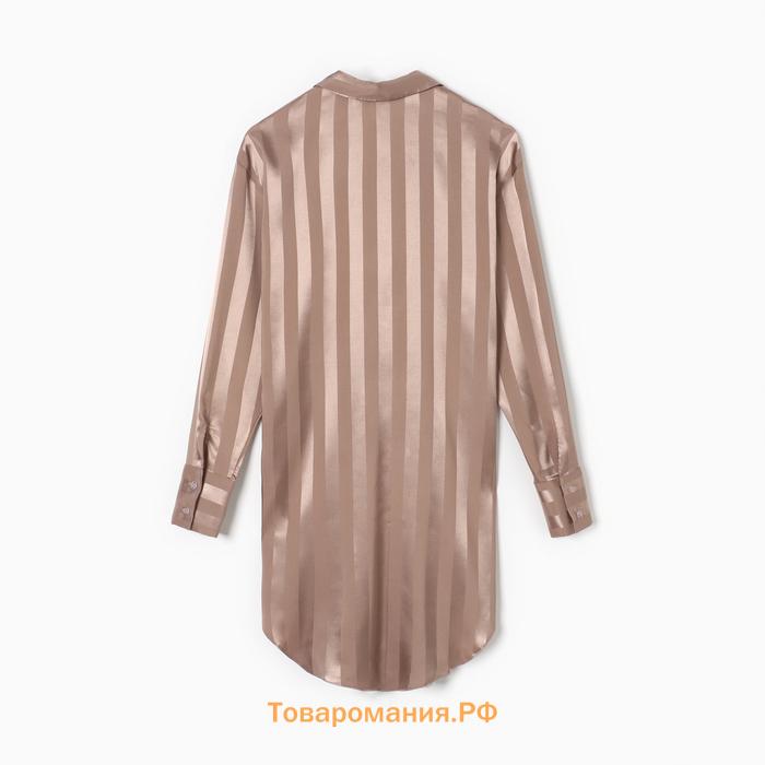 Сорочка женская KAFTAN Silk "Полоса" размер 40-42, пудровый