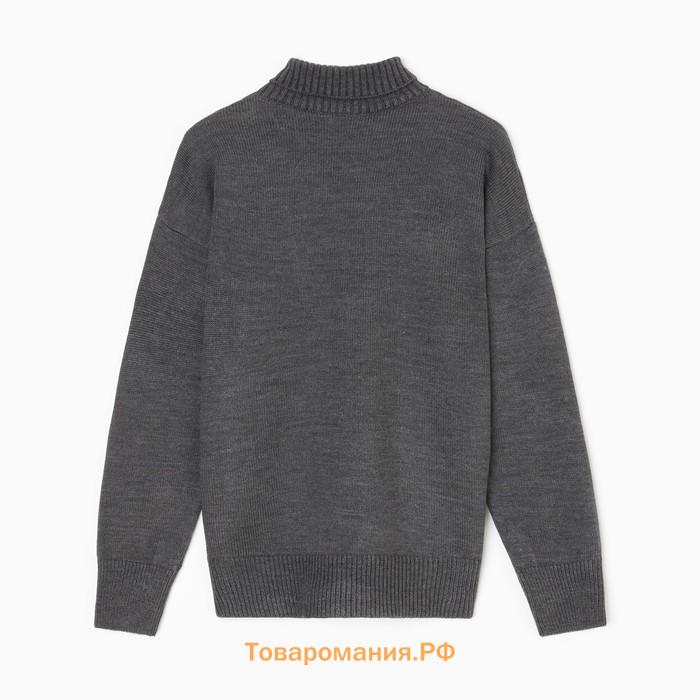 Джемпер вязаный женский MINAKU: Knitwear collection цвет антрацит, р-р 42-44