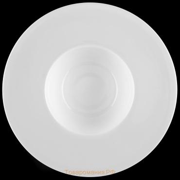 Тарелка фарфоровая для пасты Wilmax, 600 мл, d=25 см, цвет белый